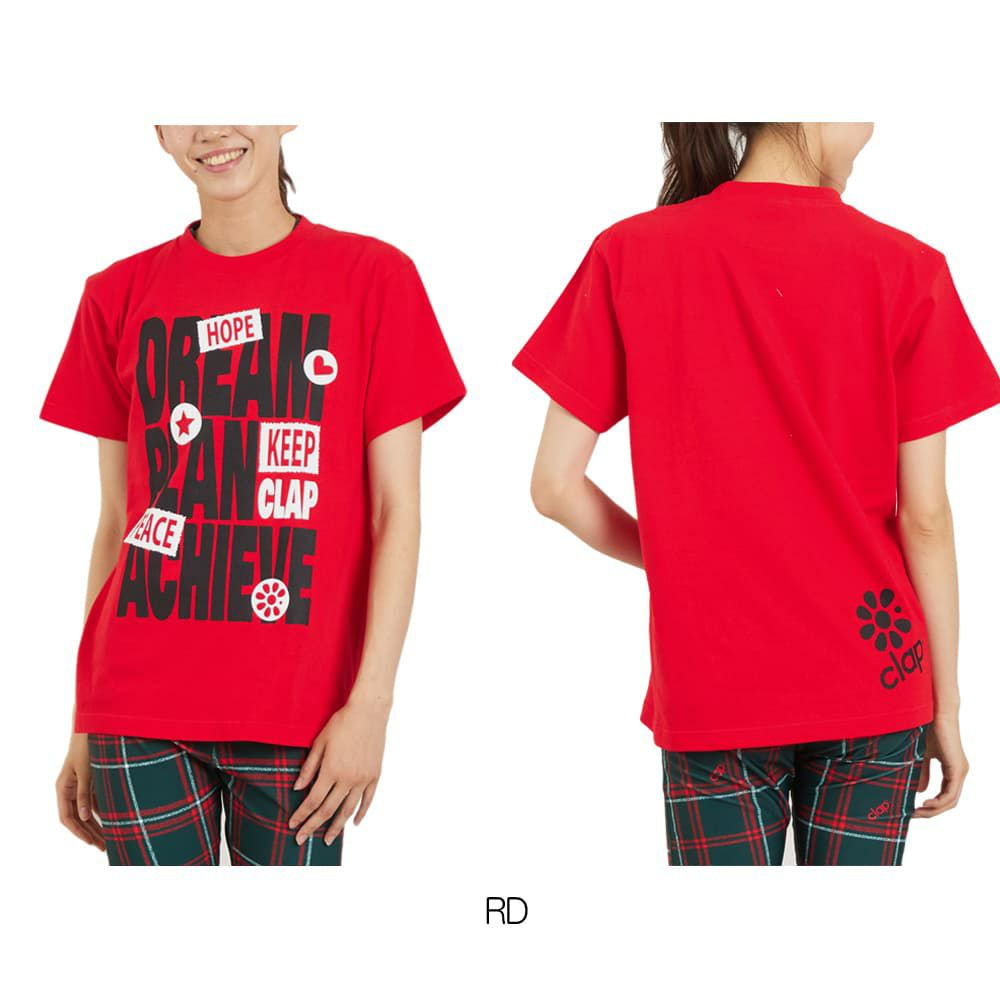 クラップCLAPドリームプランアチーブティーレディーススポーツアパレルトレーニングフィットネス女性CTS25084