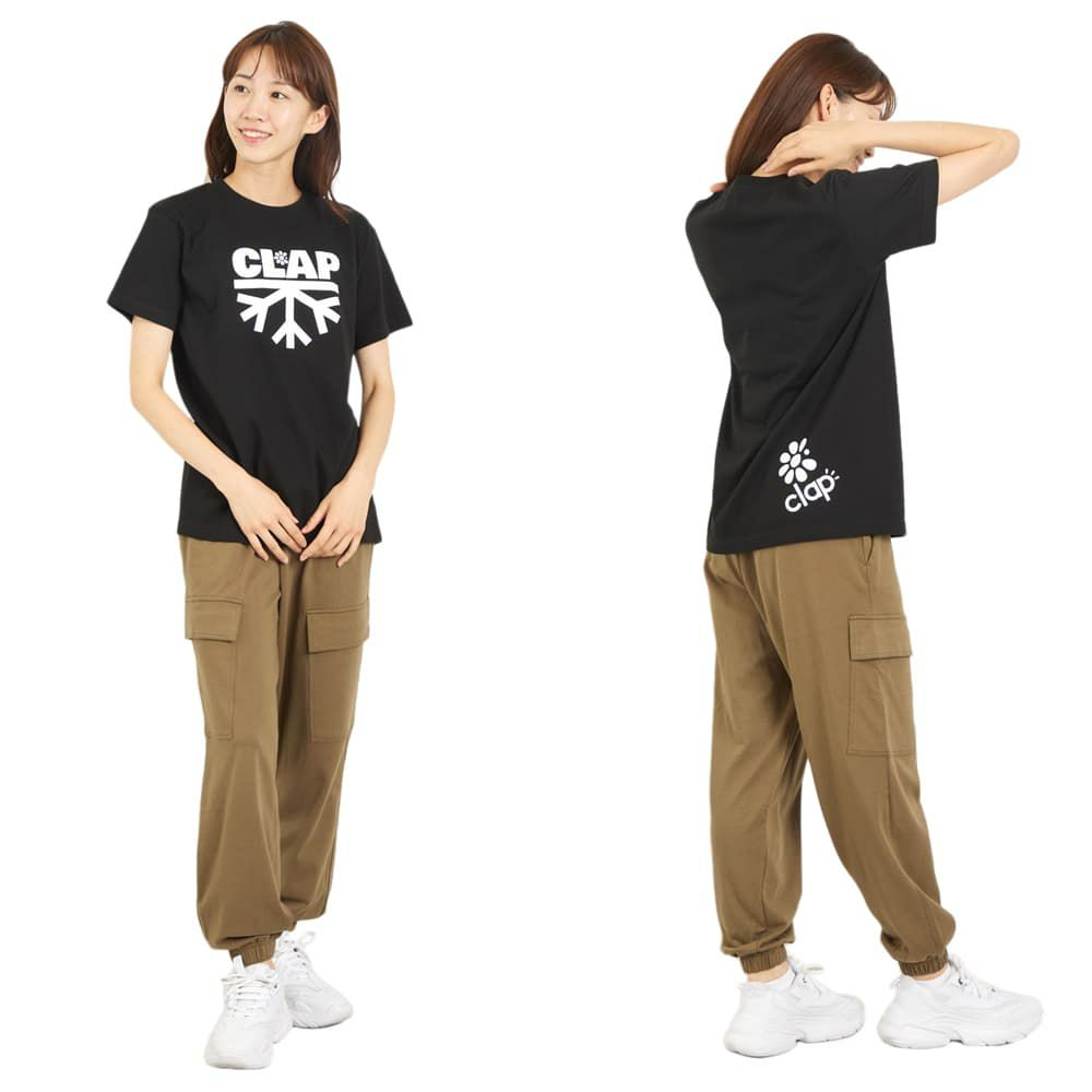 クラップCLAPスノーフレークティーレディーススポーツアパレルトレーニングフィットネス女性CTS25086