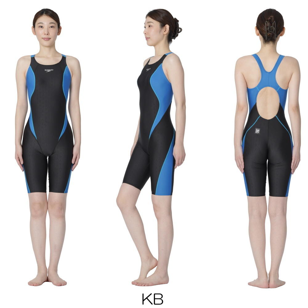 スピードSPEEDO競泳水着レディースWA承認モデルフレックスシグマニューセミオープンバックニースキン2オールインワンFLEXΣν2026年春夏モデルSCW12602Ffinaマークあり