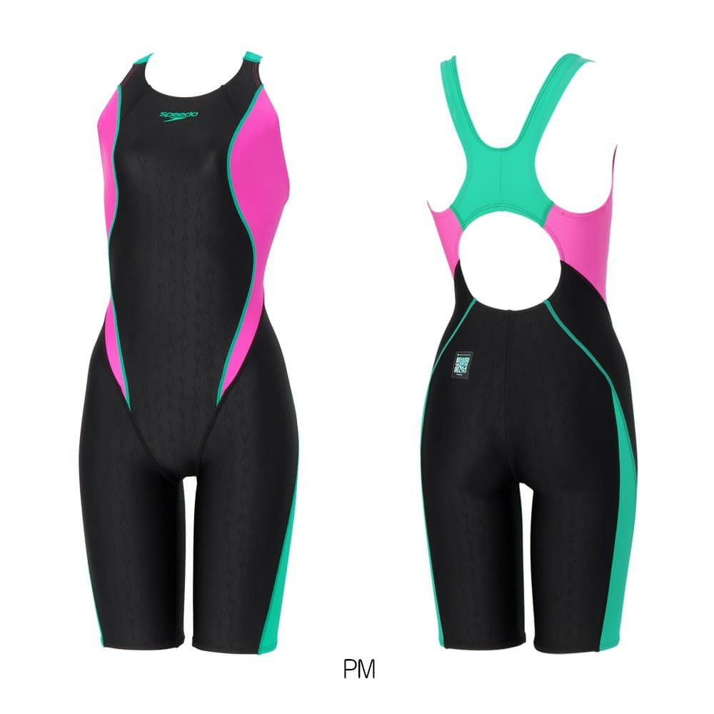 スピードSPEEDO競泳水着レディースWA承認モデルフレックスシグマニューセミオープンバックニースキン2オールインワンFLEXΣν2026年春夏モデルSCW12602Ffinaマークあり