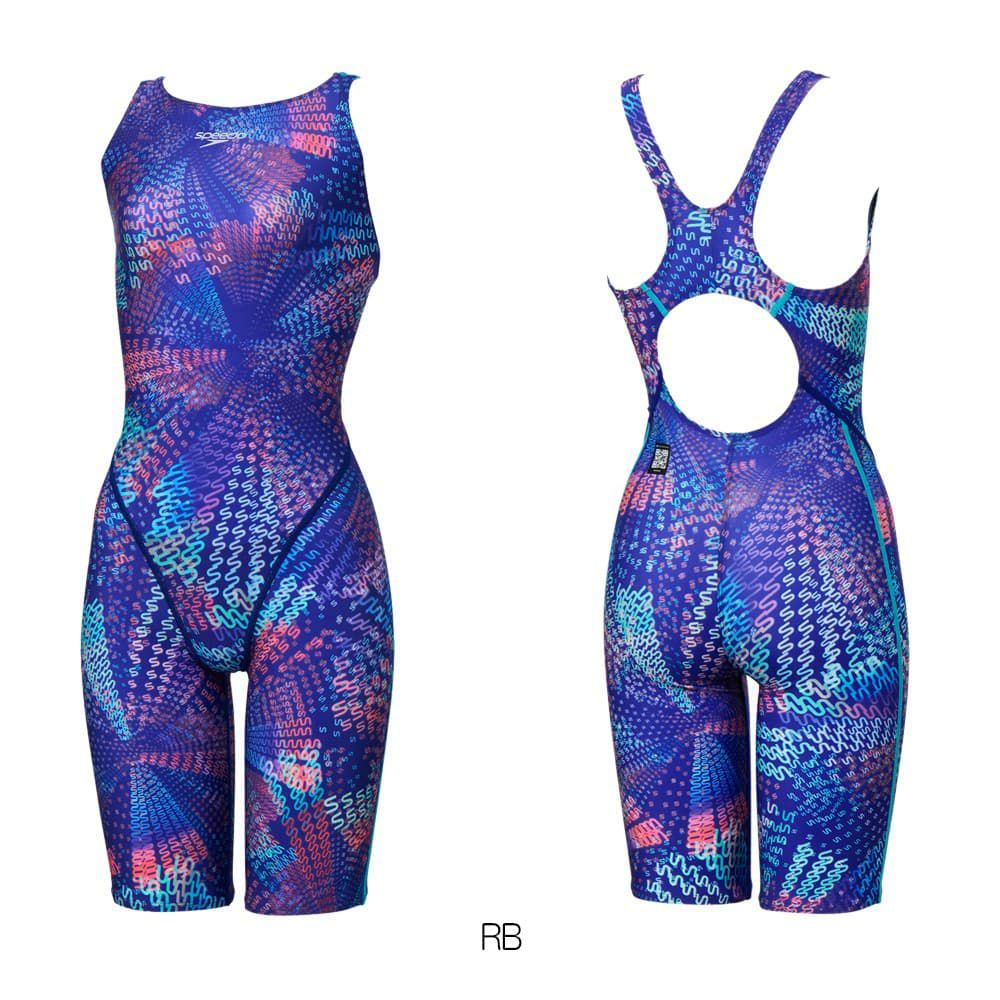 スピードSPEEDO競泳水着レディースWA承認モデルフレックスシグマニューセミオープンバックニースキン3オールインワンFLEXΣν2026年春夏モデルSCW12608Ffinaマークあり