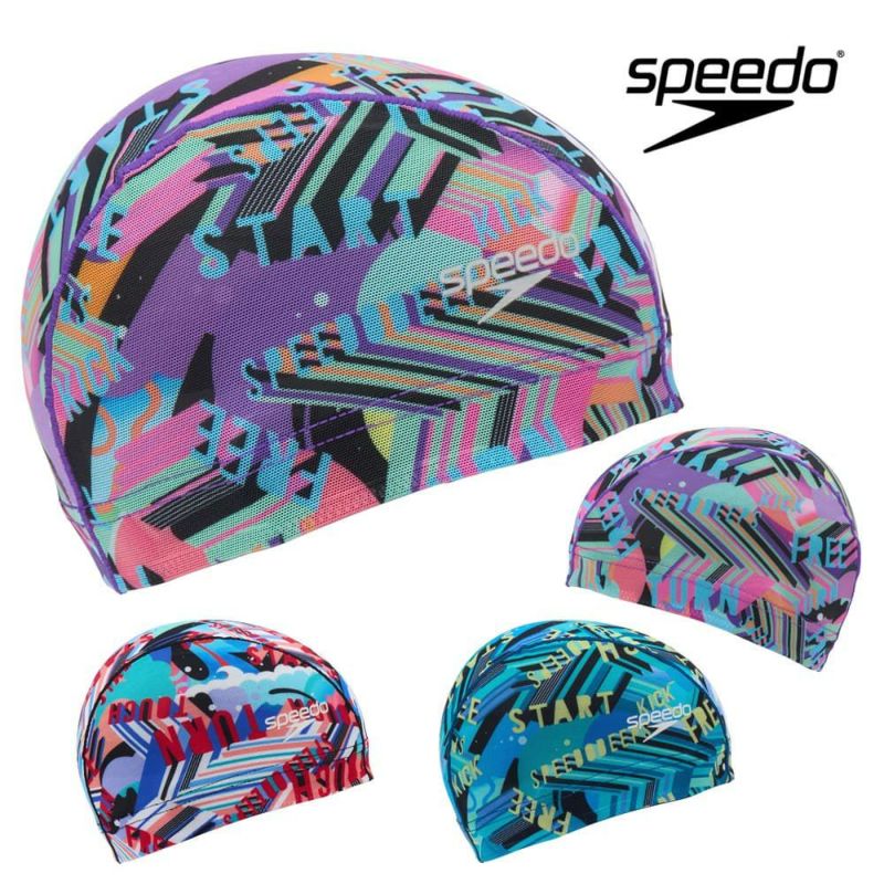スピードSPEEDO水泳ワーディングストライプスメッシュキャップスイムキャップ水泳小物2026年春夏モデルSE12606