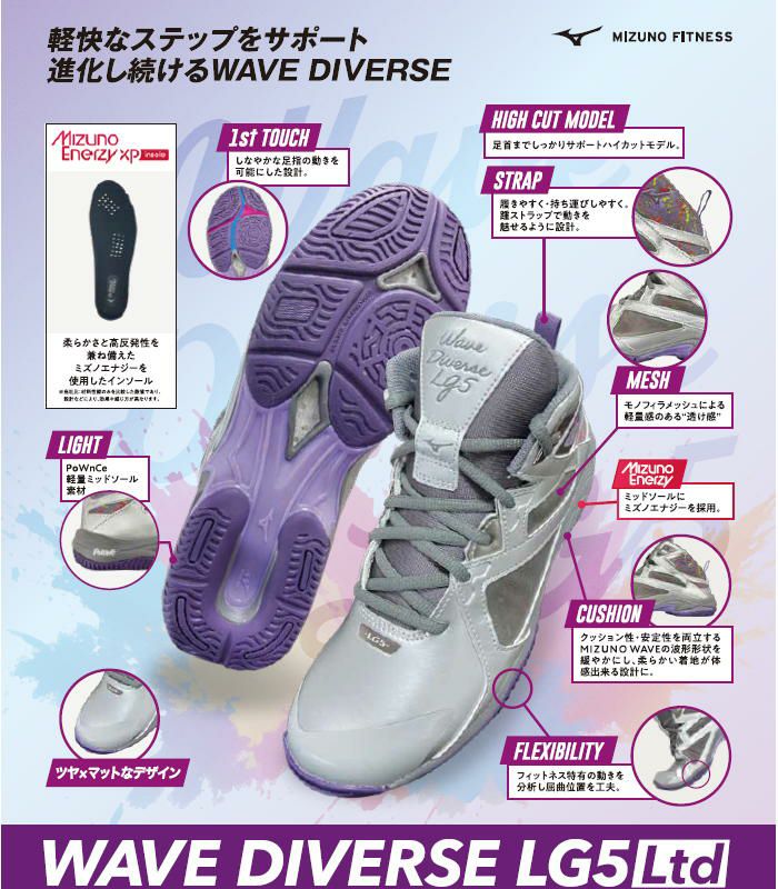 ミズノMIZUNOフィットネスシューズウエーブダイバースLG5WAVEDIVERSE2026年春夏モデル限定カラー31GF2675