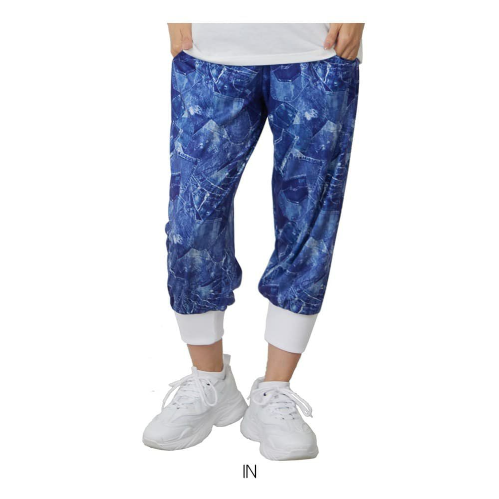 クラップCLAPデニムポケットイージーレディーススポーツアパレルトレーニングフィットネス女性CE25035