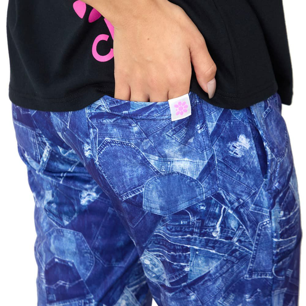 クラップCLAPデニムポケットクロップドパンツレディーススポーツアパレルトレーニングフィットネス女性CE25036