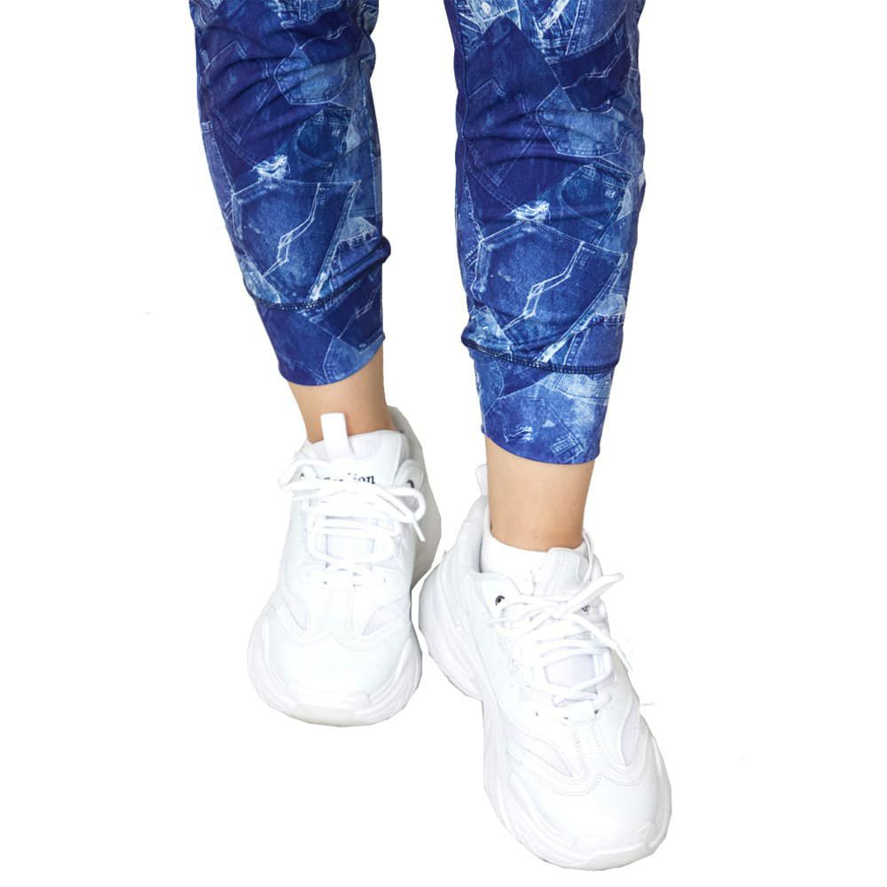 クラップCLAPデニムポケットクロップドパンツレディーススポーツアパレルトレーニングフィットネス女性CE25036