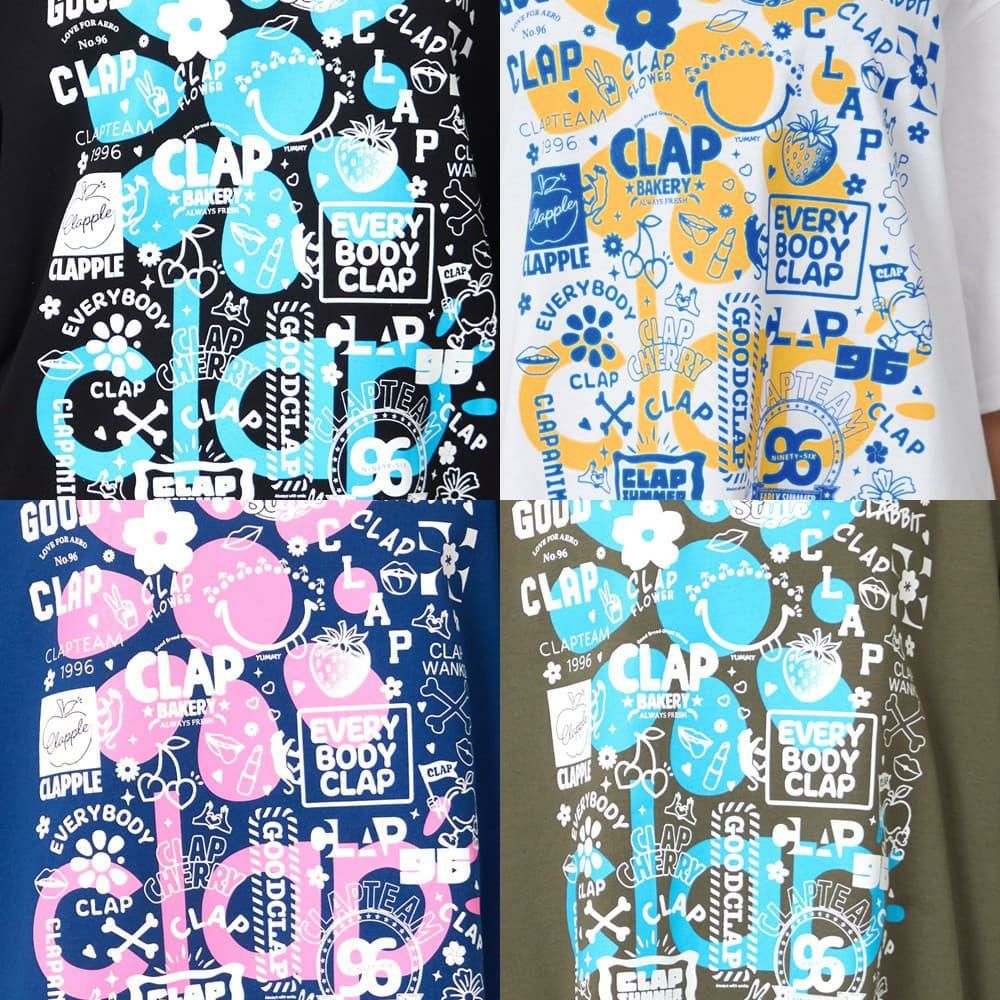 クラップCLAPステッカービッグティーレディーススポーツアパレルトレーニングフィットネス女性CTS25093