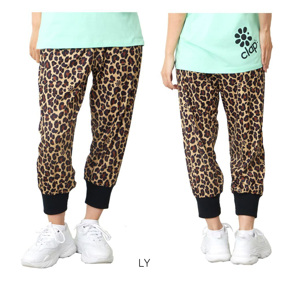 クラップCLAPレオパードイージーレディーススポーツアパレルトレーニングフィットネス女性CE26001