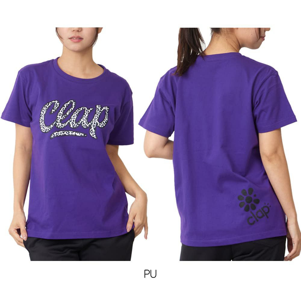 クラップCLAPレオクラップTシャツレディーススポーツアパレルトレーニングフィットネス女性CTS26002