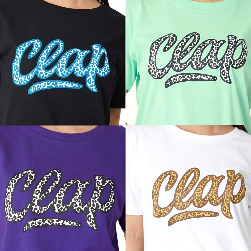 クラップCLAPレオクラップTシャツレディーススポーツアパレルトレーニングフィットネス女性CTS26002