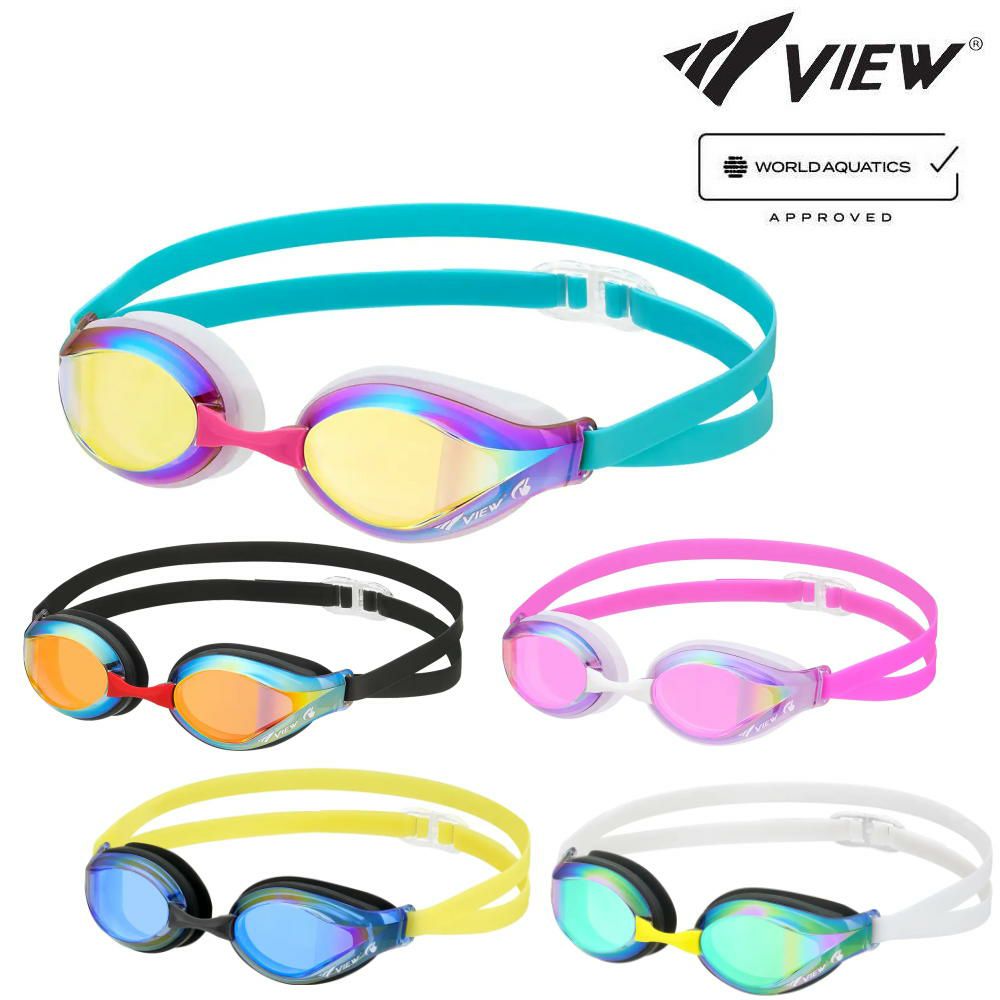 VIEWスイミングゴーグルクッション付きジュニアミラータイプTRYトライV260JSAM