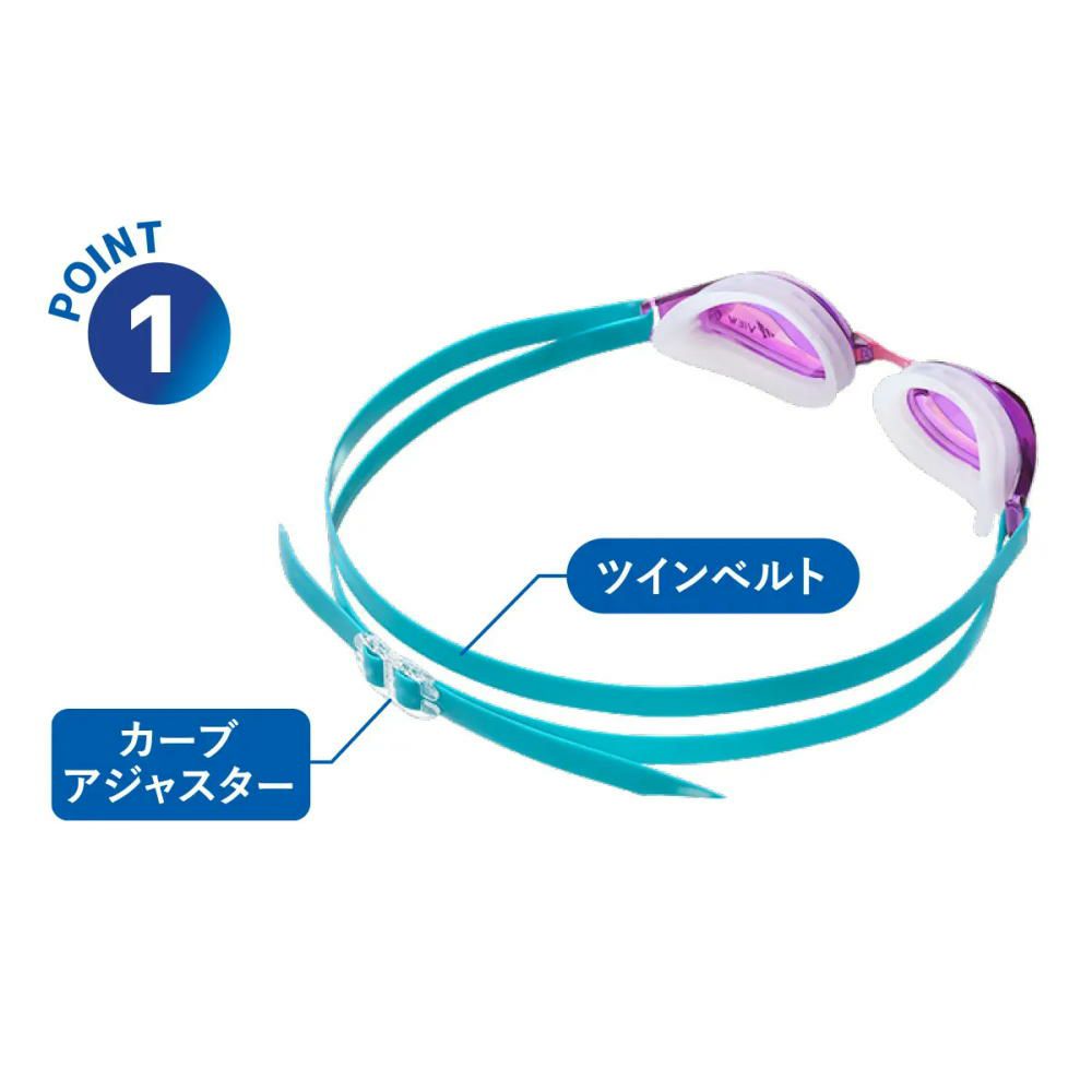 VIEWスイミングゴーグルクッション付きジュニアミラータイプTRYトライV260JSAM