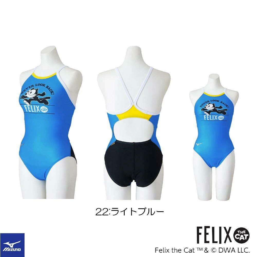 ミズノMIZUNO競泳水着練習用水着レディースエクサースーツミディアムカットEXERSUITSU-FitフィリックスFELIXTHECAT競泳練習水着2026年春夏モデルN2MAD790