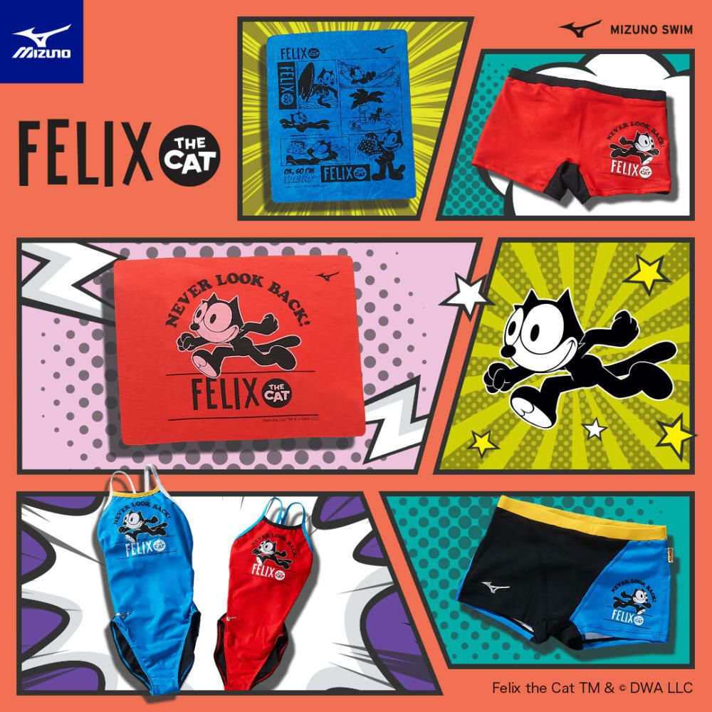 ミズノMIZUNO競泳水着練習用水着レディースエクサースーツミディアムカットEXERSUITSU-FitフィリックスFELIXTHECAT競泳練習水着2026年春夏モデルN2MAD790