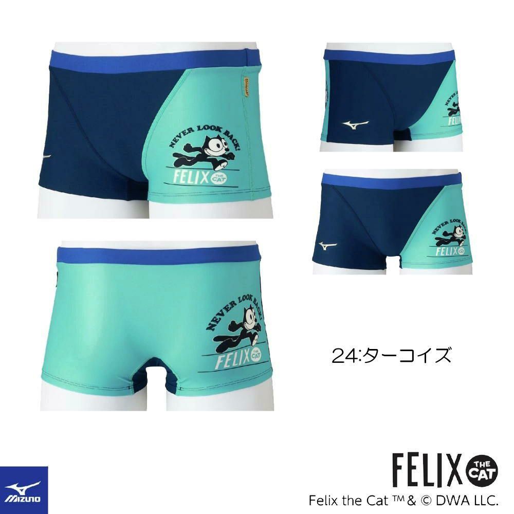 ミズノMIZUNO競泳水着練習用水着メンズエクサースーツショートスパッツEXERSUITSU-FitフィリックスFELIXTHECAT競泳練習水着2026年春夏モデルN2MBD590