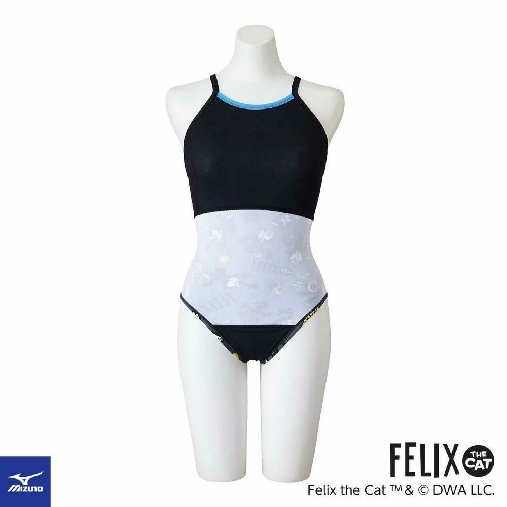 ミズノMIZUNO競泳水着練習用水着ジュニア女子エクサースーツミディアムカットEXERSUITSU-FitフィリックスFELIXTHECAT競泳練習水着2026年春夏モデルN2MAD991
