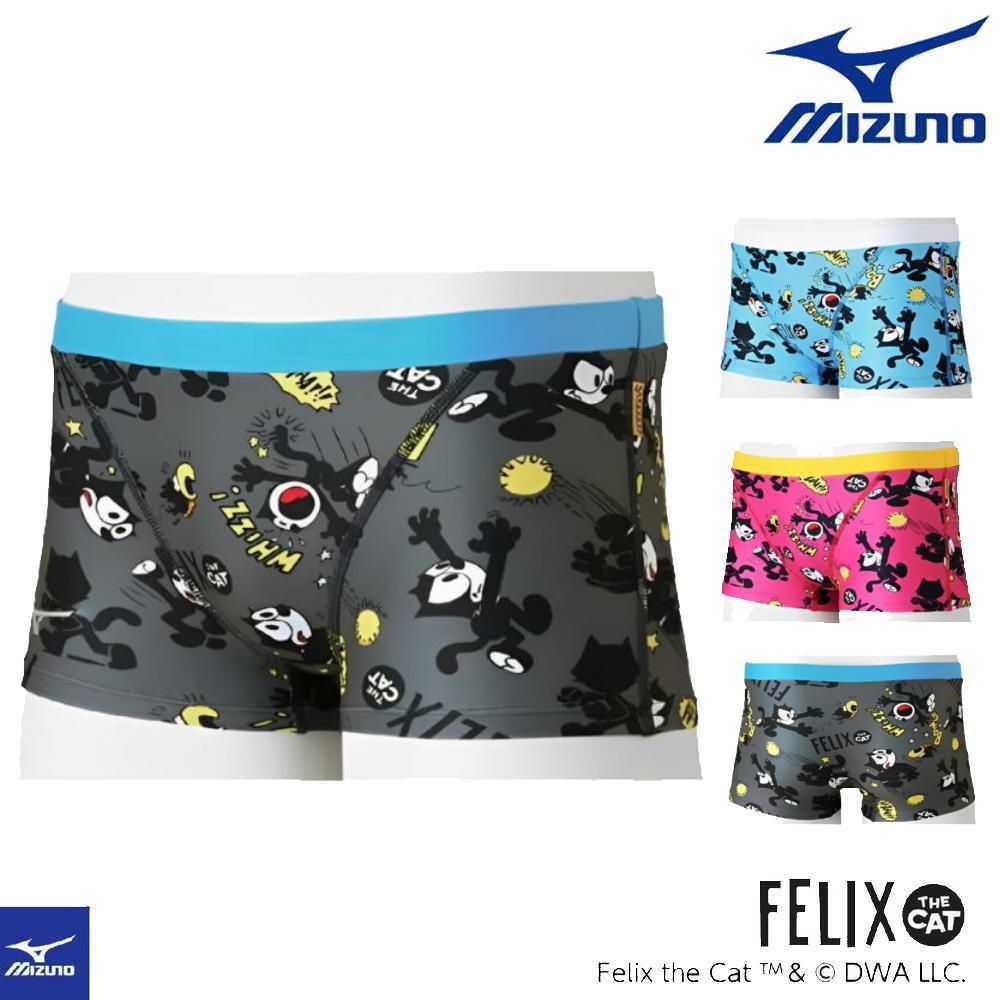 ミズノMIZUNO競泳水着練習用水着メンズエクサースーツショートスパッツEXER SUITSU-FitフィリックスFELIXTHECAT競泳練習水着2026年春夏モデルN2MBD591