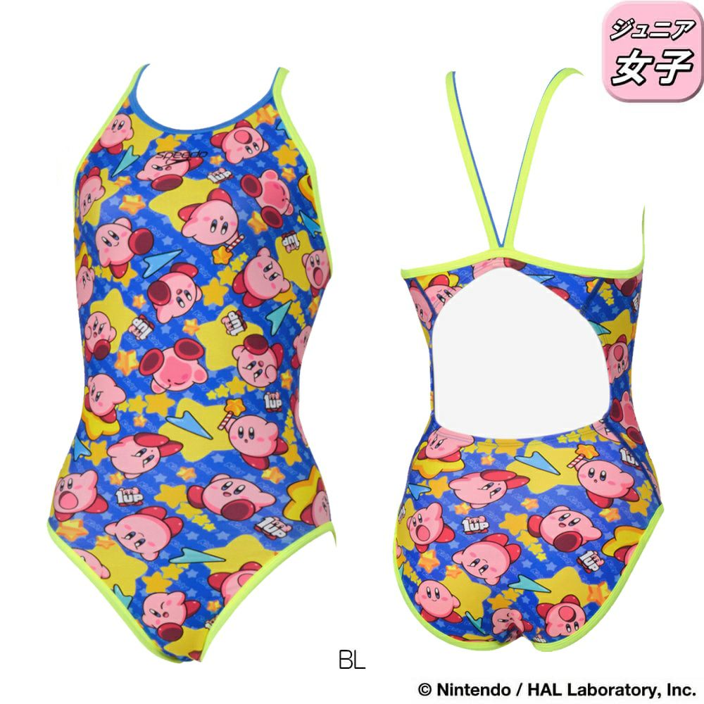 スピードSPEEDO競泳水着練習用水着ジュニア女子カービィスーパースターターンズスーツENDURANCEECO競泳練習水着2026年春夏モデルSTG02601