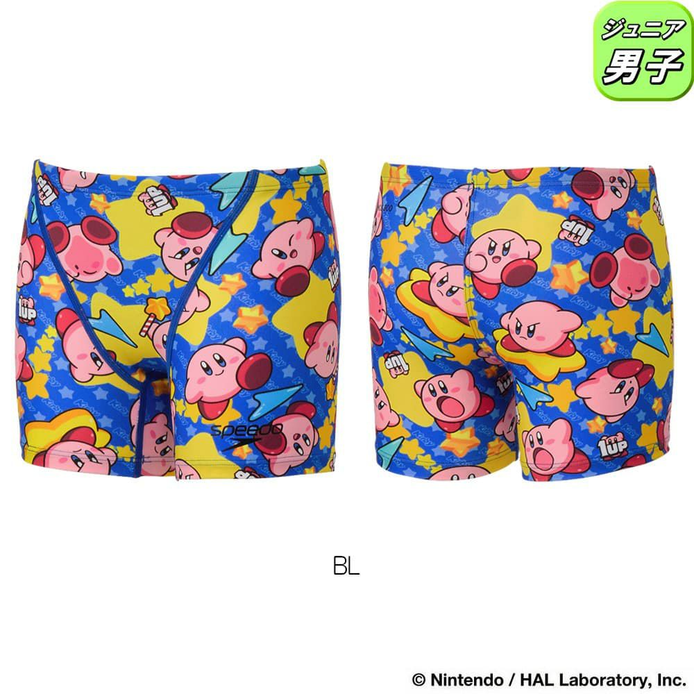 スピードSPEEDO競泳水着練習用水着ジュニア男子カービィスーパースターターンズハーフボックスENDURANCEECO競泳練習水着2026年春夏モデルSTB52601