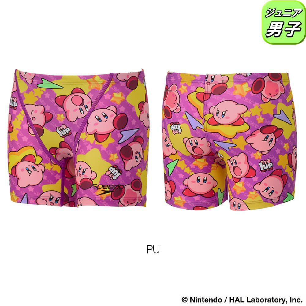 スピードSPEEDO競泳水着練習用水着ジュニア男子カービィスーパースターターンズハーフボックスENDURANCEECO競泳練習水着2026年春夏モデルSTB52601